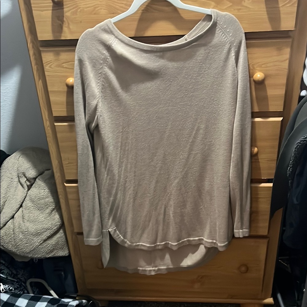 Chic Tan Long Sleeve Top